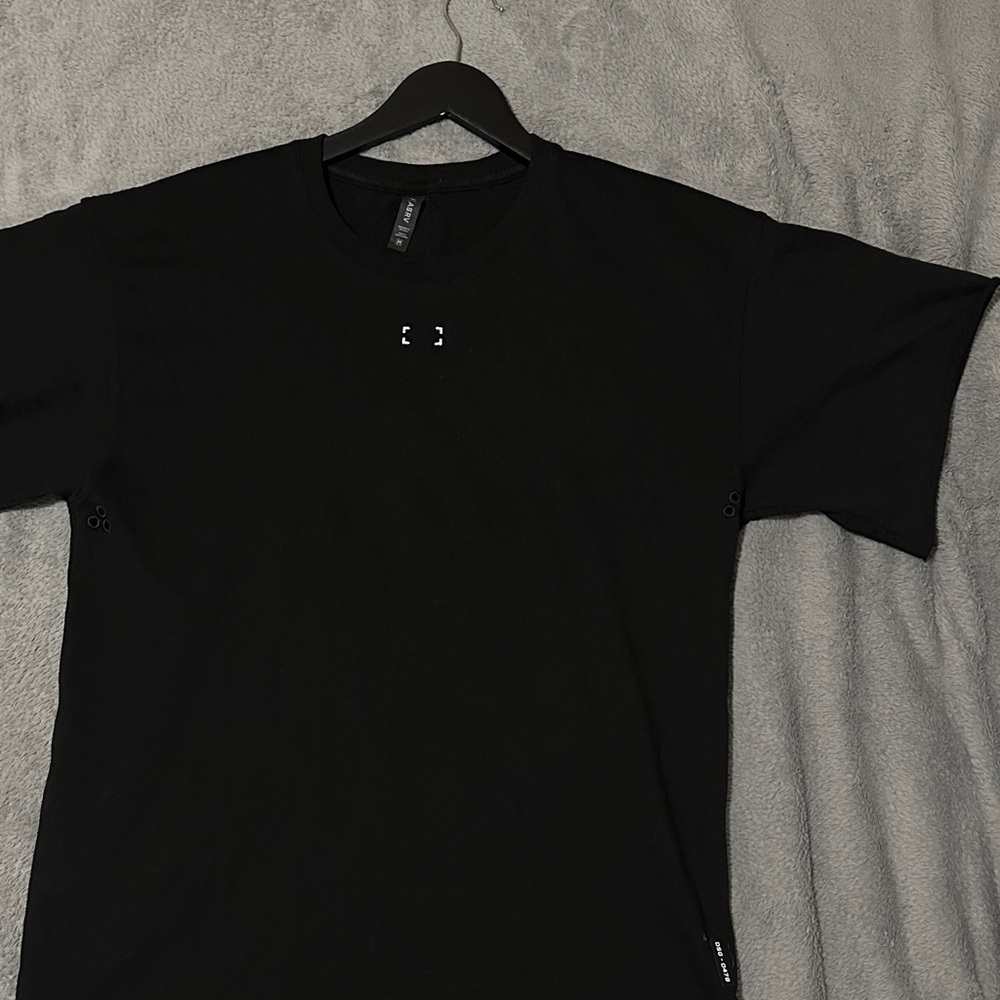0479. FRENCH TERRY OVERSIZED TEE - BLACK